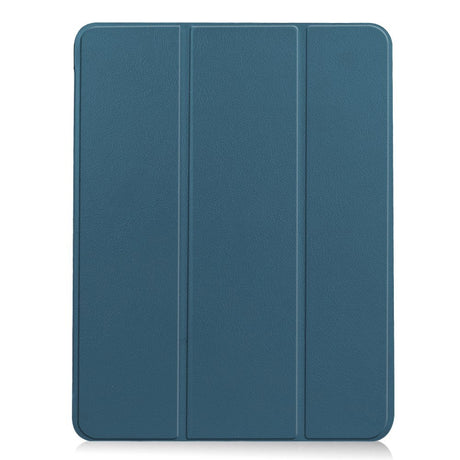 iPad Air 10.9-11" (2024-2020) Litchi Tri-Fold Læder Cover m. Apple Pencil Holder - Grøn