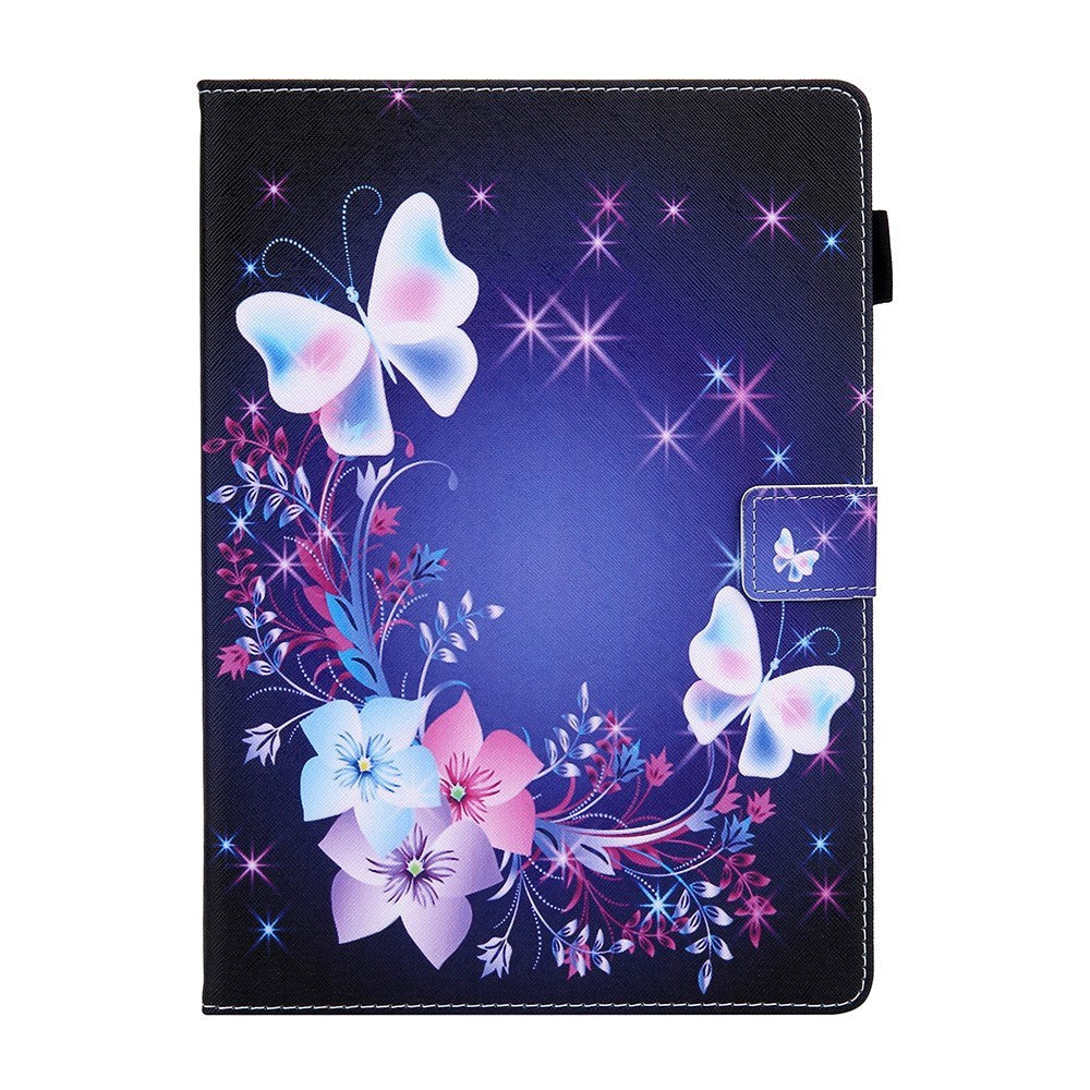 iPad 10.2'' (2021 / 2020 / 2019) / Air (2019) / Pro 10.5'' Læder Cover m. Stand - Blomster og Sommerfugle