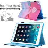 iPad 9.7 (2018-2017) / iPad Air / iPad Air 2 Læder Cover m. Stand - Solopgang