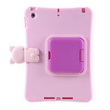 PEPKOO iPad 10.2" (2021 / 2020 / 2019) Børne Flip Cover m. Stander & Gris - Pink