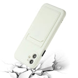 iPhone 12 Mini - EIDERWOOD Fleksibelt Plastik Cover m. Kortholder - Hvid