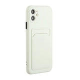 iPhone 12 Mini - EIDERWOOD Fleksibelt Plastik Cover m. Kortholder - Hvid