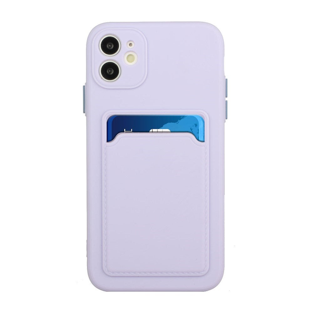 iPhone 12 Mini - EIDERWOOD Fleksibelt Plastik Cover m. Kortholder - Lilla