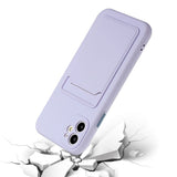 iPhone 12 Mini - EIDERWOOD Fleksibelt Plastik Cover m. Kortholder - Lilla