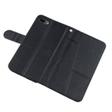 iPhone 8 Plus / 7 Plus Læder Flip Cover m. Pung og Strop - Sort