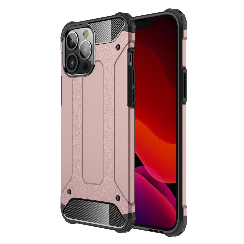 iPhone 13 Pro Max Armor Guard Håndværker Bagside Cover - Rose Gold