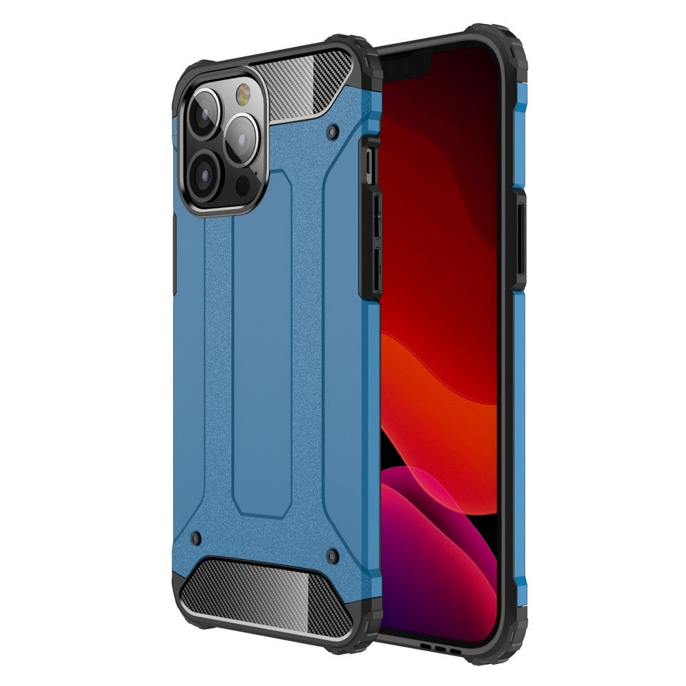 iPhone 13 Pro Max Armor Guard Håndværker Bagside Cover - Blå