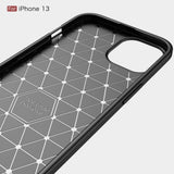 iPhone 13 Brushed Carbon Bagside Cover - Blå
