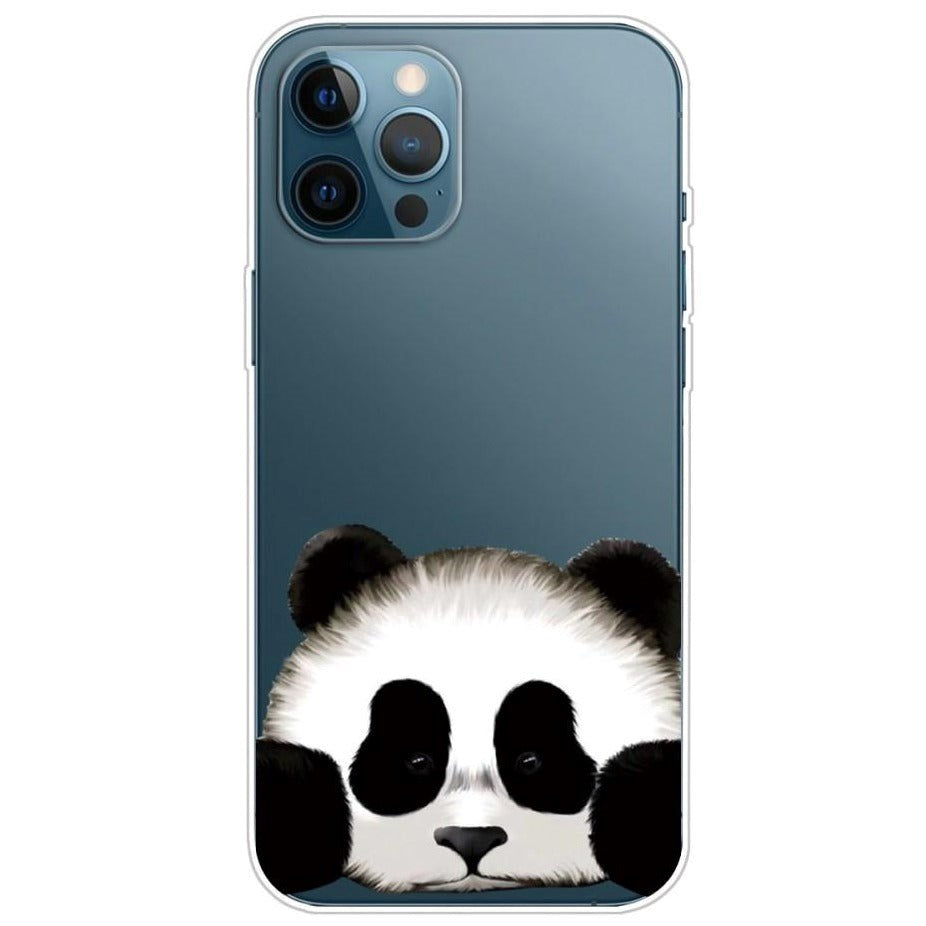 iPhone 13 Pro Fleksibel Gennemsigtig Plastik Bagside Cover - Panda