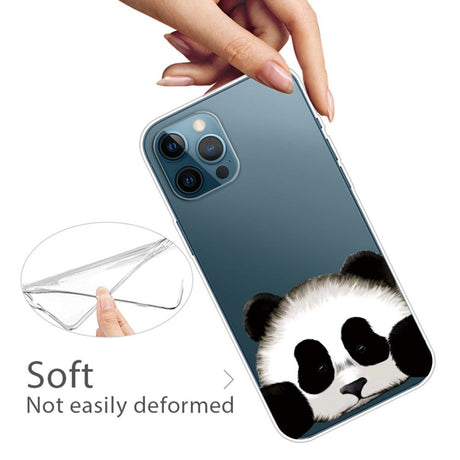 iPhone 13 Pro Fleksibel Gennemsigtig Plastik Bagside Cover - Panda