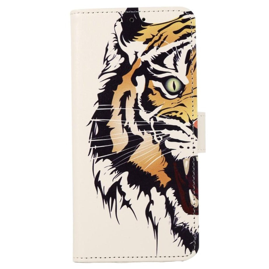 iPhone 13 Pro Læder Flip Cover m. Pung - Tiger