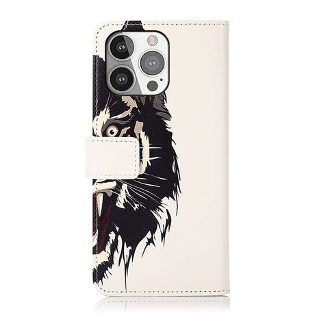 iPhone 13 Pro Læder Flip Cover m. Pung - Tiger