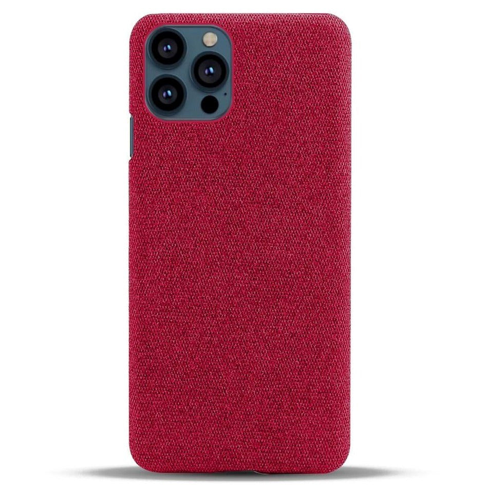 iPhone 13 Pro KSQ Stof Plastik Bagside Cover - Rød