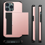 iPhone 13 Pro Max Håndværker Cover m. Kortholder - Pink