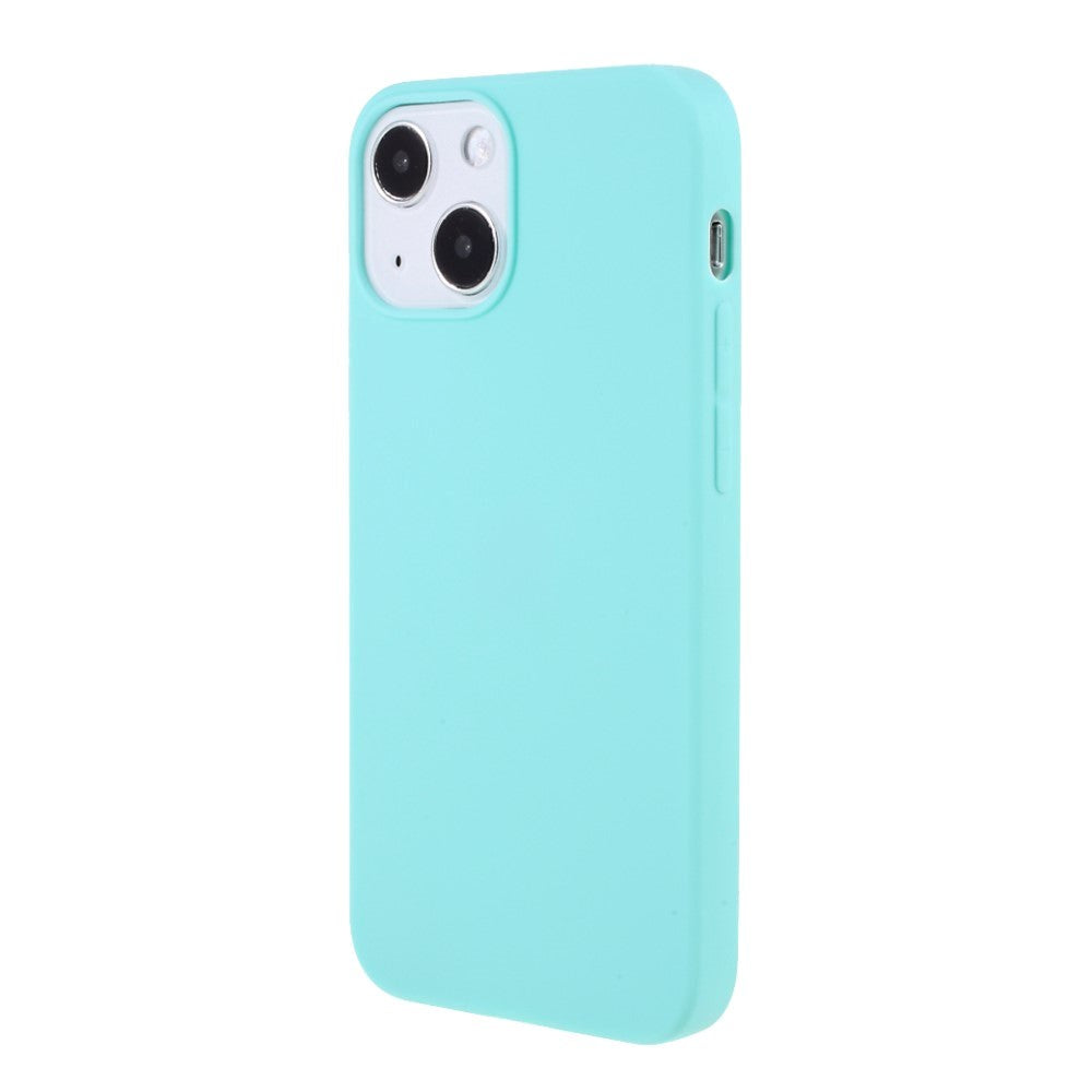 iPhone 13 Mini Fleksibelt Plastik Bagside Cover - Cyan