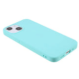 iPhone 13 Mini Fleksibelt Plastik Bagside Cover - Cyan