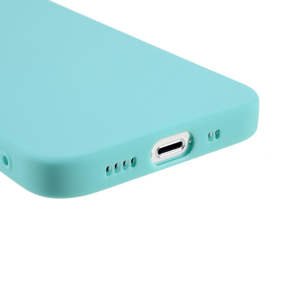 iPhone 13 Mini Fleksibelt Plastik Bagside Cover - Cyan