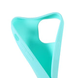 iPhone 13 Mini Fleksibelt Plastik Bagside Cover - Cyan