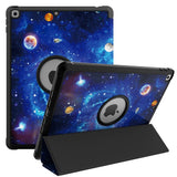 iPad 10.2" (2021 / 2020 / 2019) Imiteret Læder Flip Cover m. Pencil Holder - Galakse