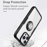 iPhone 13 Pro Håndværker Bagside Cover m. Magnetisk Kickstand - Gennemsigtig / Sort