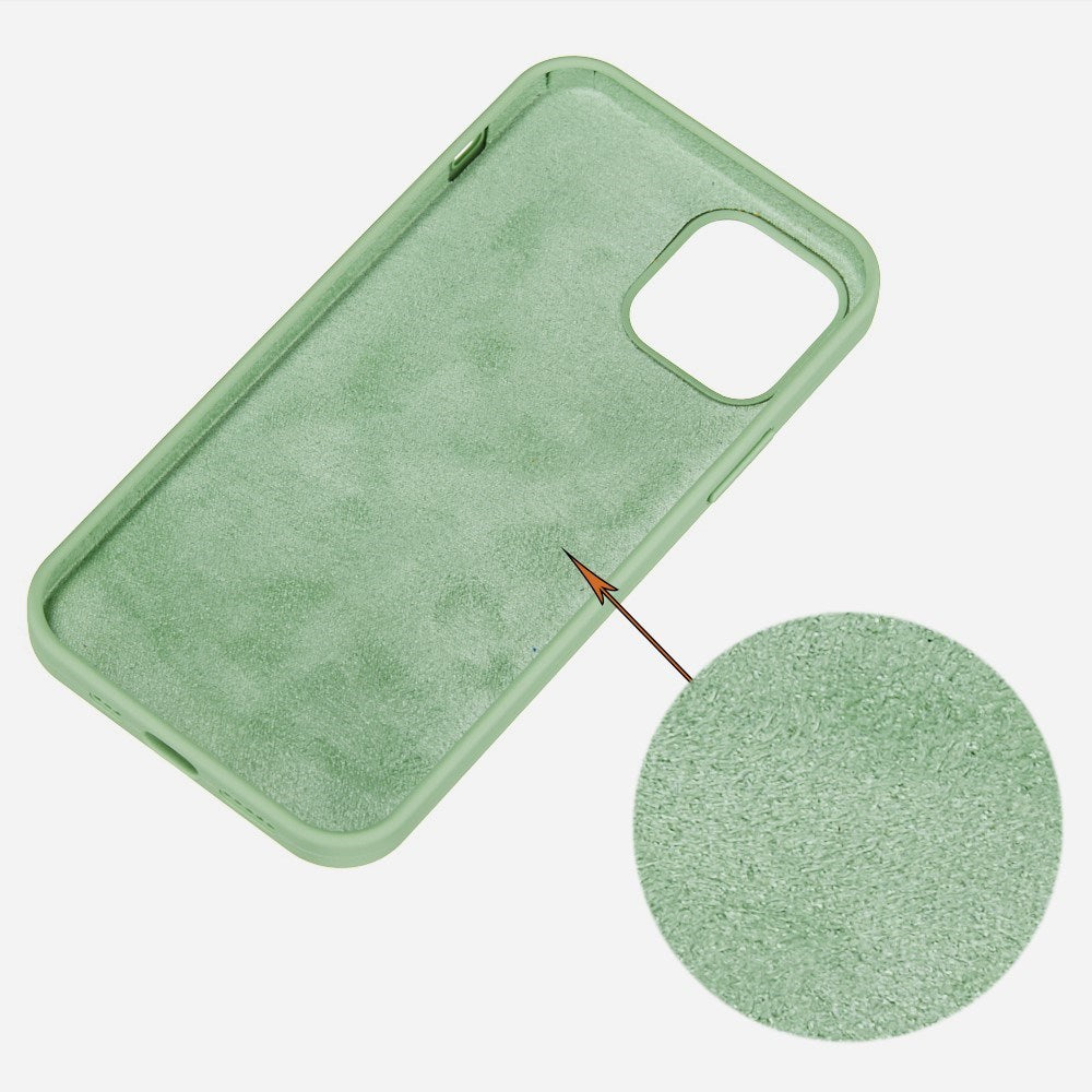 iPhone 13 Mini Liquid Silikone Bagside Cover - Lysegrøn