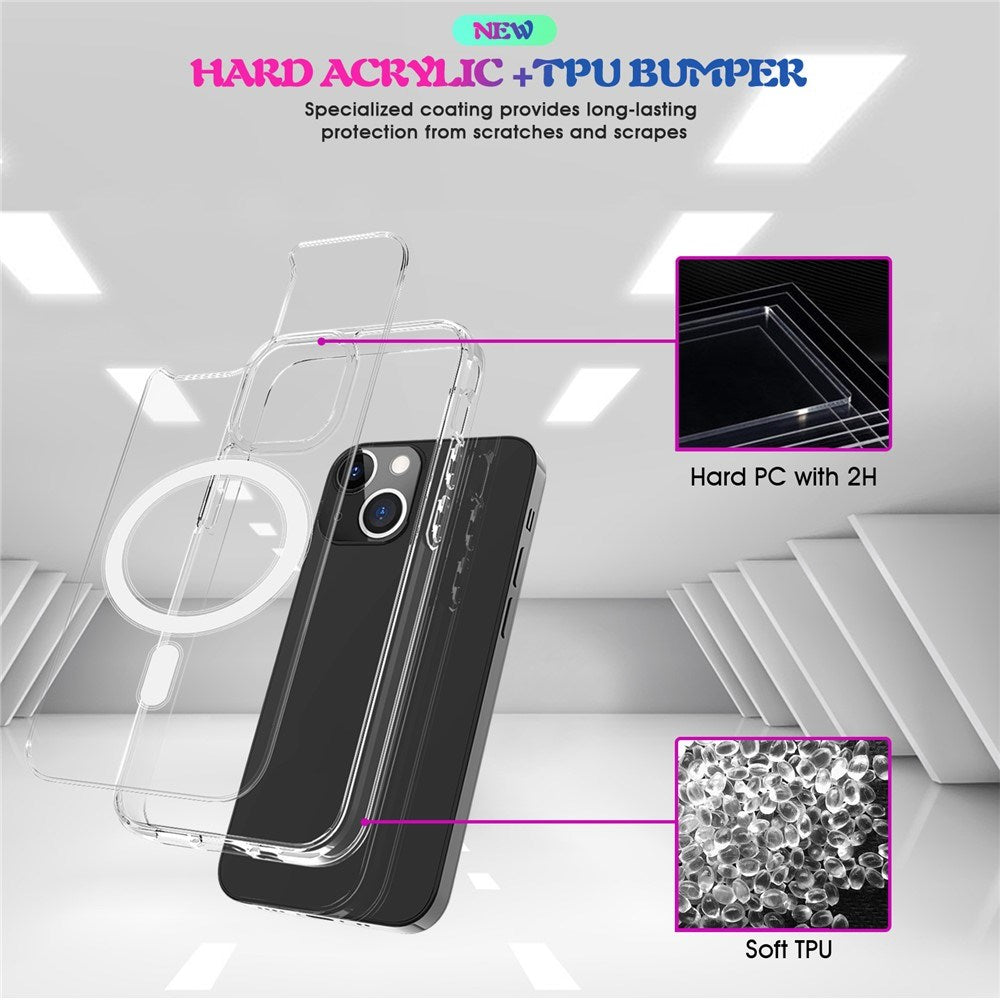 iPhone 13 EIDERWOOD Fleksibelt Plastik Cover - MagSafe Kompatibel - Gennemsigtig / Hvid