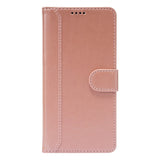 iPhone SE (2022 / 2020) / 8 / 7 Flip Cover m. Pung - Lodret Syning - Rose Gold