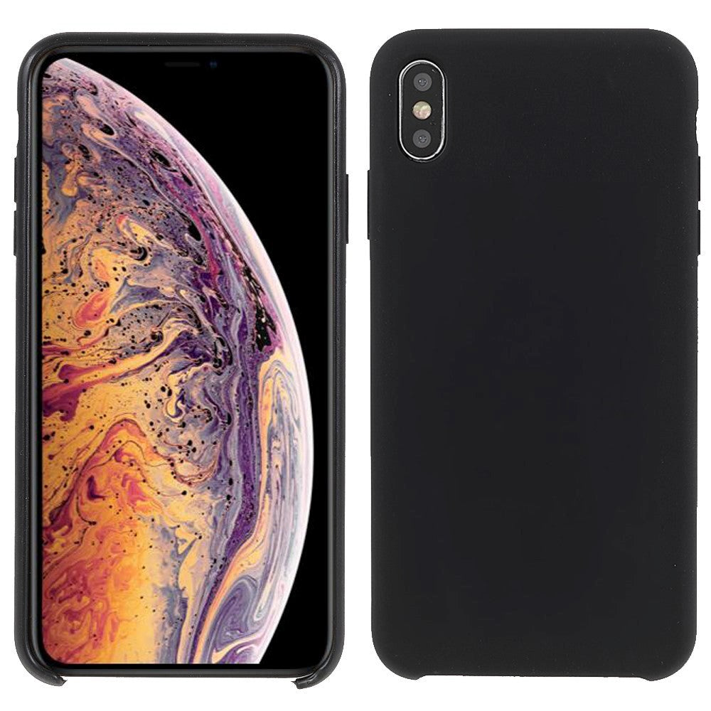 iPhone XS Max Silikone Bagside Cover - Sort