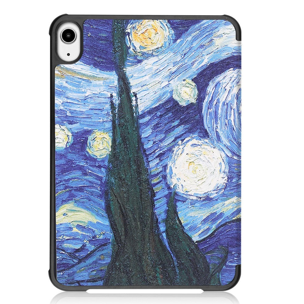 iPad Mini (2024 / 2021) Læder Flip Cover m. Folde & Standerfunktion - Starry Night