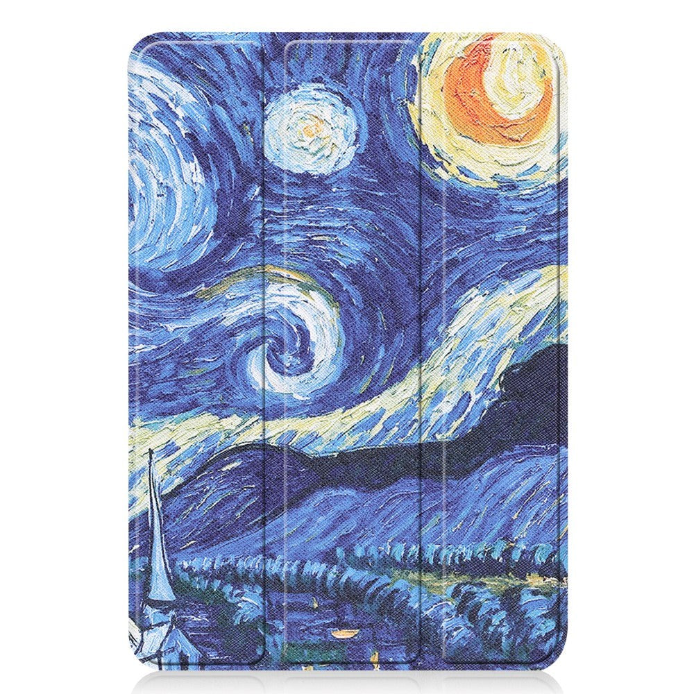 iPad Mini (2024 / 2021) Læder Flip Cover m. Folde & Standerfunktion - Starry Night