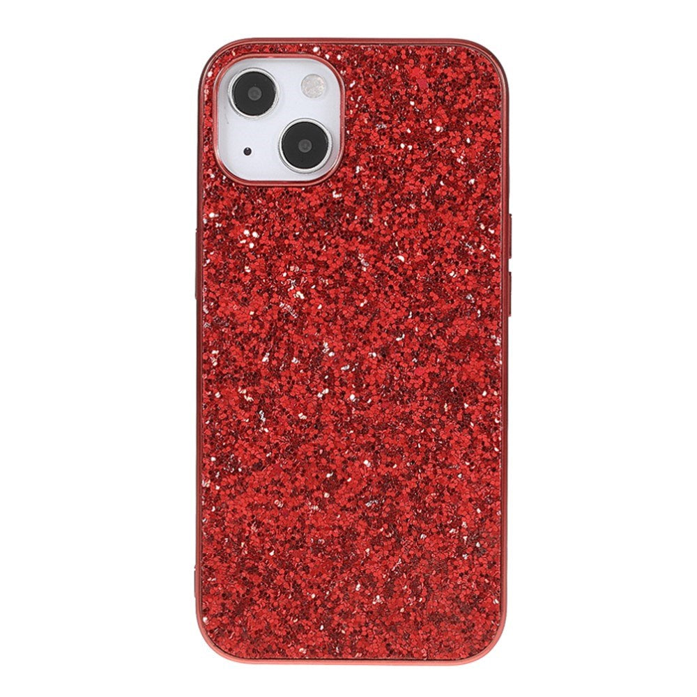 EIDERWOOD iPhone 13 Mini Glitter Hybrid Bagside Cover - Rød