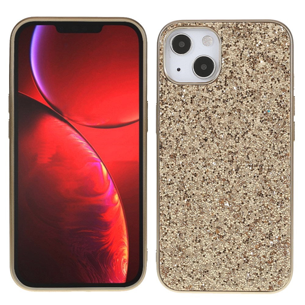 EIDERWOOD iPhone 13 Mini Glitter Hybrid Bagside Cover - Guld