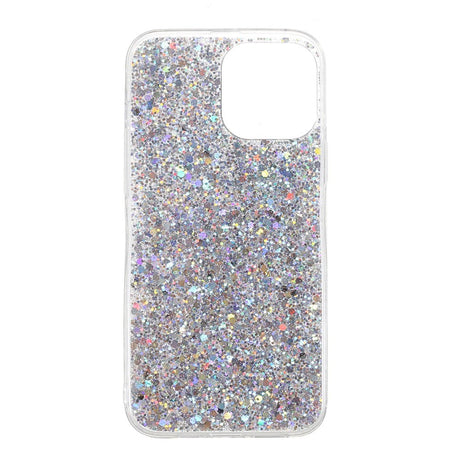 iPhone 13 Mini Glitter Bagside Cover - Sølv