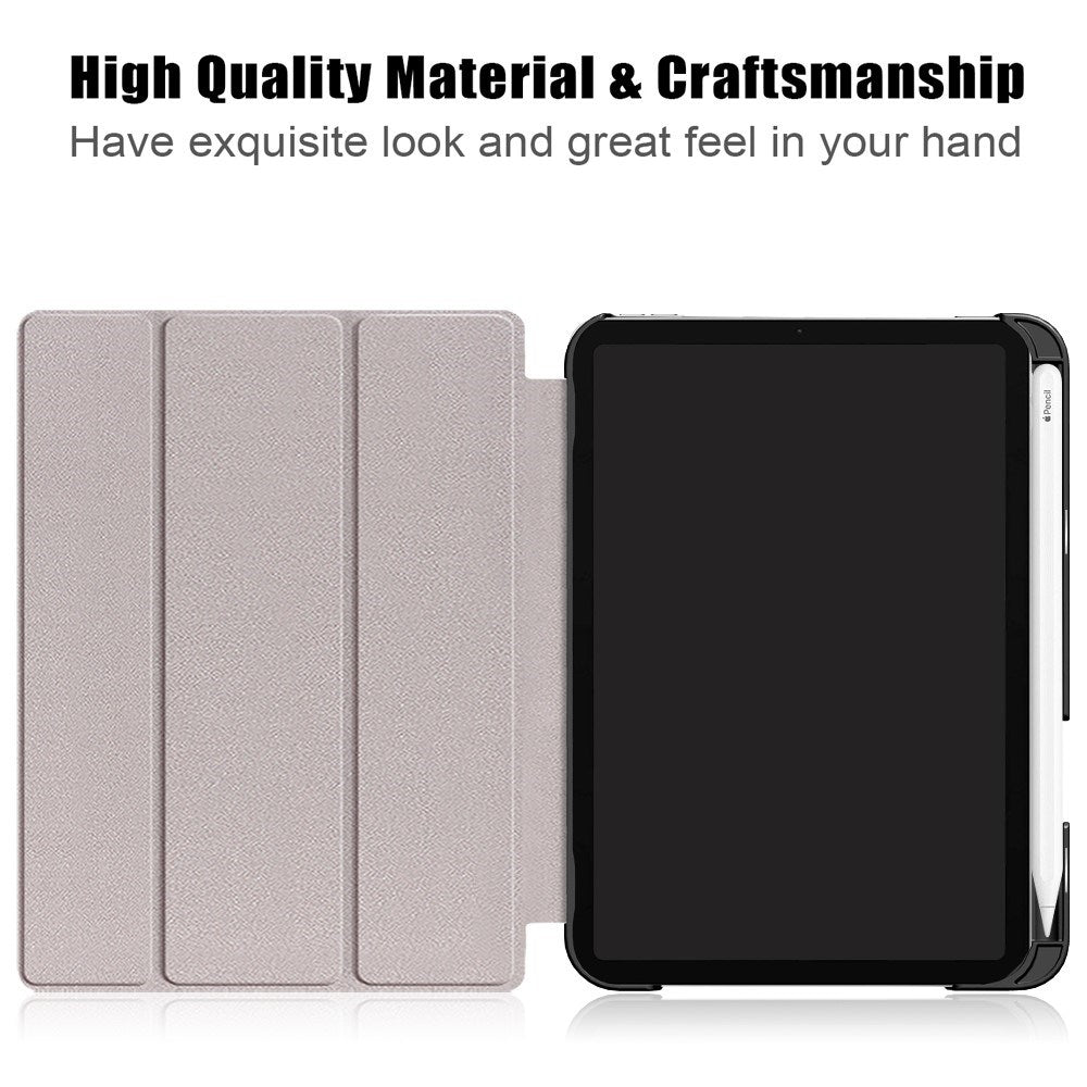 iPad Mini (2021) Tri-fold Cover m. Apple Pencil Holder - Rød