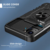 iPhone 13 Håndværker Bagside Cover + Hærdet Glas Skærmbeskyttelse - Sort