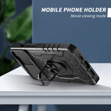 iPhone 13 Håndværker Bagside Cover + Hærdet Glas Skærmbeskyttelse - Sort