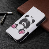 iPhone 13 Læder Flip Cover m. Pung - Panda