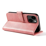 iPhone 13 Læder Flip Cover m. Pung & Magnetisk Luk - Rose Gold