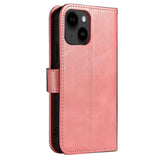 iPhone 13 Læder Flip Cover m. Pung & Magnetisk Luk - Rose Gold