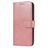 iPhone 13 Mini Læder Flip Cover m. Pung & Magnetisk Luk - Rose Gold