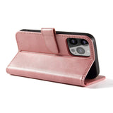 iPhone 13 Mini Læder Flip Cover m. Pung & Magnetisk Luk - Rose Gold