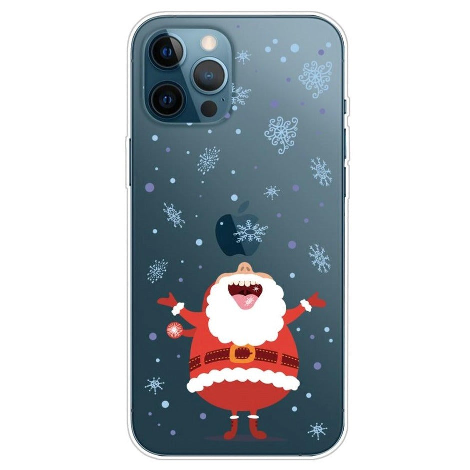 iPhone 13 Pro Max TPU Plast Julecover - Merry Christmas - Grinende Julemand