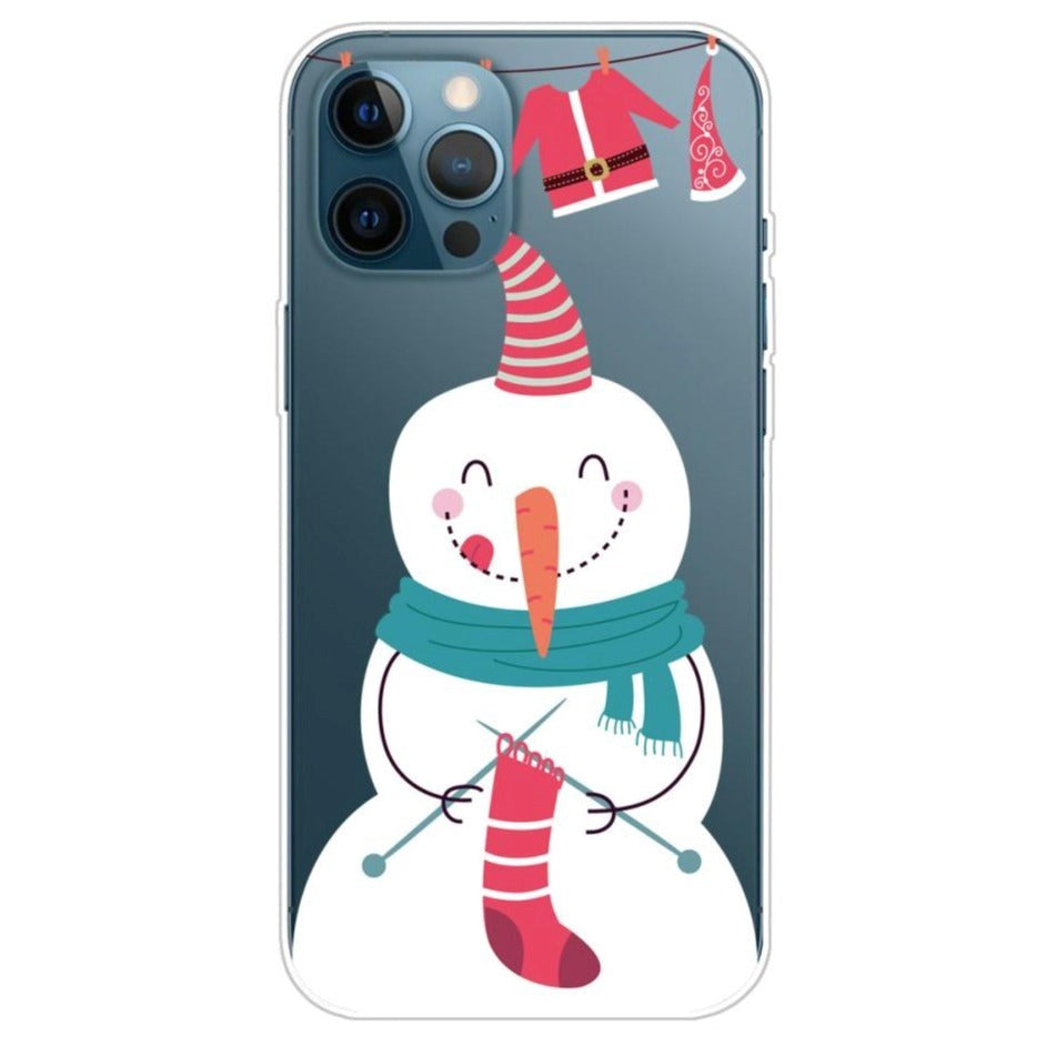 iPhone 13 Pro Max TPU Plast Julecover - Merry Christmas - Glad Snemand