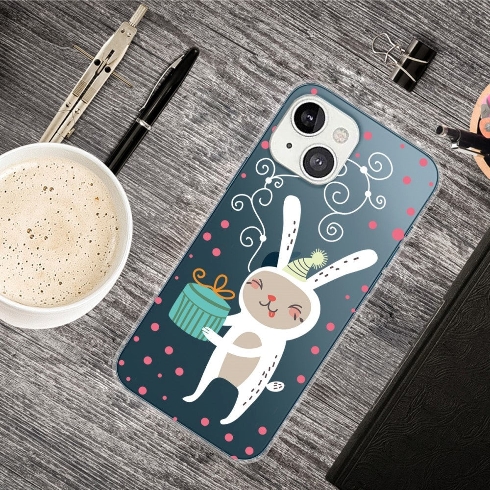 iPhone 13 Plastik Jule Cover - Gennemsigtig - Gavekanin