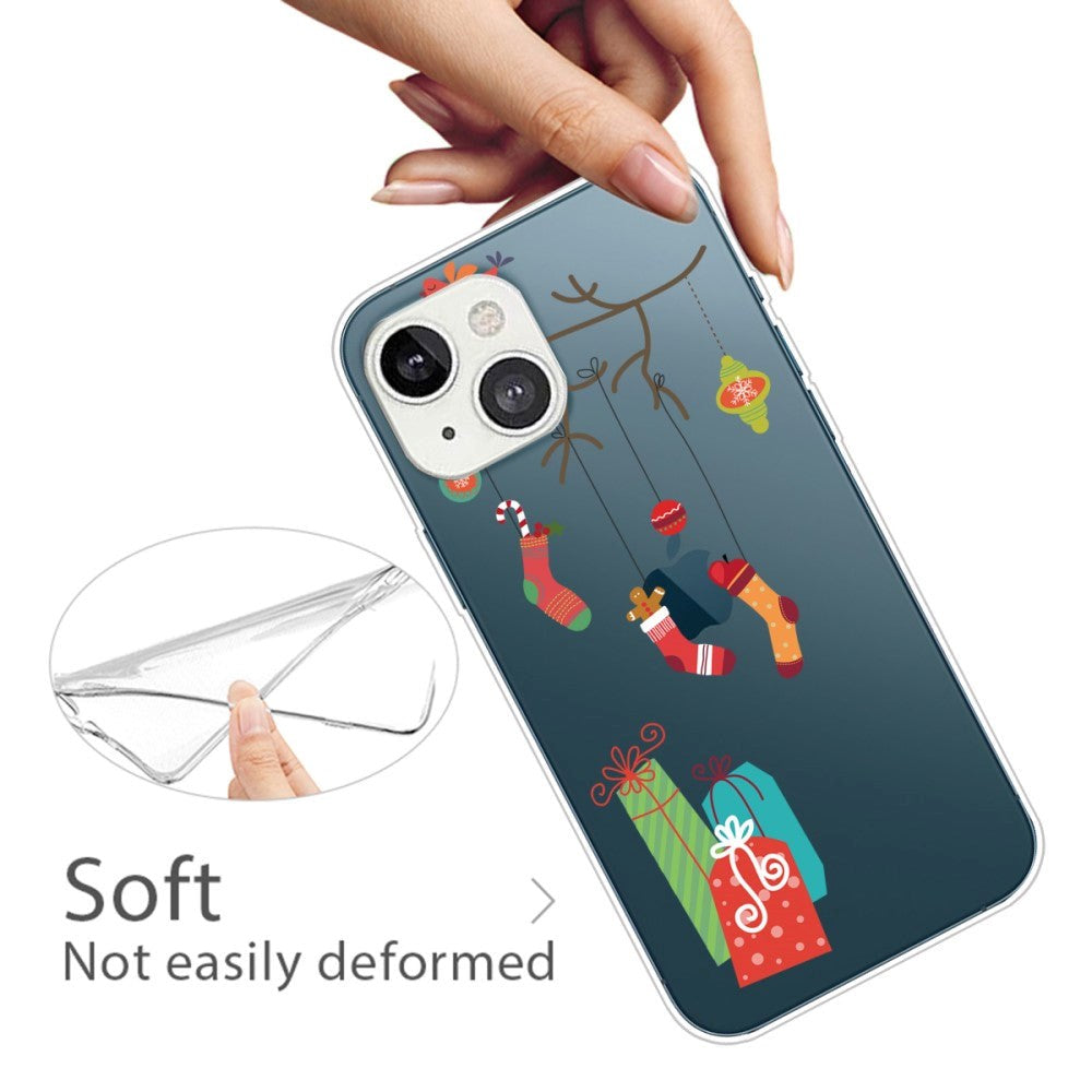 iPhone 13 Plastik Jule Cover - Gennemsigtig - Julegaver