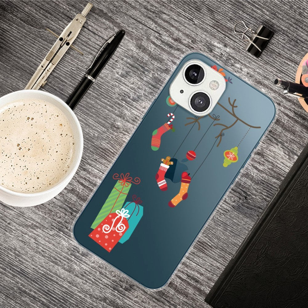 iPhone 13 Plastik Jule Cover - Gennemsigtig - Julegaver