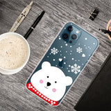 iPhone 13 Pro TPU Plast Julecover - Merry Christmas - Sød isbjørn