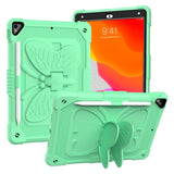 iPad 10.2" (2021 / 2020 / 2019) Butterfly Kickstand Børne cover - Lysegrøn