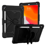 iPad 10.2" (2021 / 2020 / 2019) Butterfly Kickstand Børne Cover - Sort