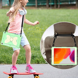 iPad 10.2" (2021 / 2020 / 2019) Butterfly Kickstand Børne Cover - Grøn & Grå